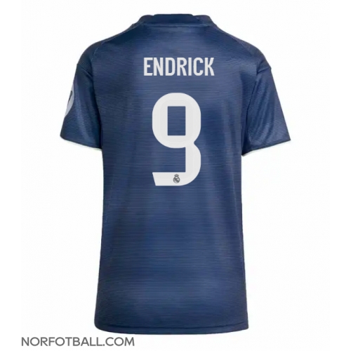 Billige Fotballdrakt Real Madrid Endrick #9 Replika Bortedrakt Dame 2025-26 Kortermet Billige Fotballdrakt Real Madrid Endrick #9 Replika Bortedrakt Dame 2025-26 Kortermet